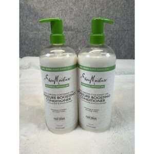 Lot of 2 SheaMoisture Virgin Coconut Oil Moisture Boosting Conditioner 34oz